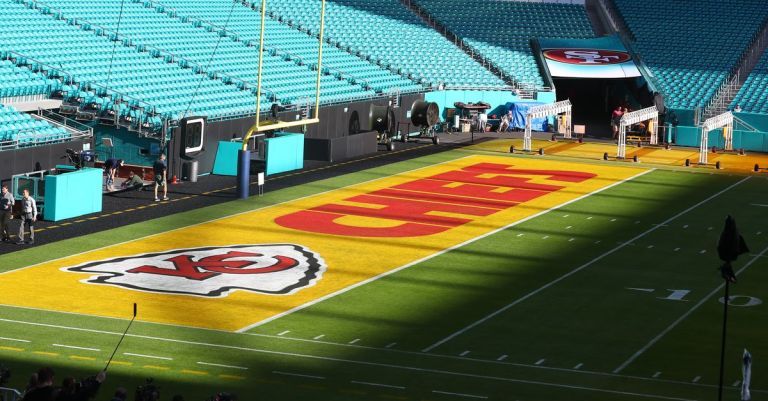 Who is the home team and who is the away team in Super Bowl 54