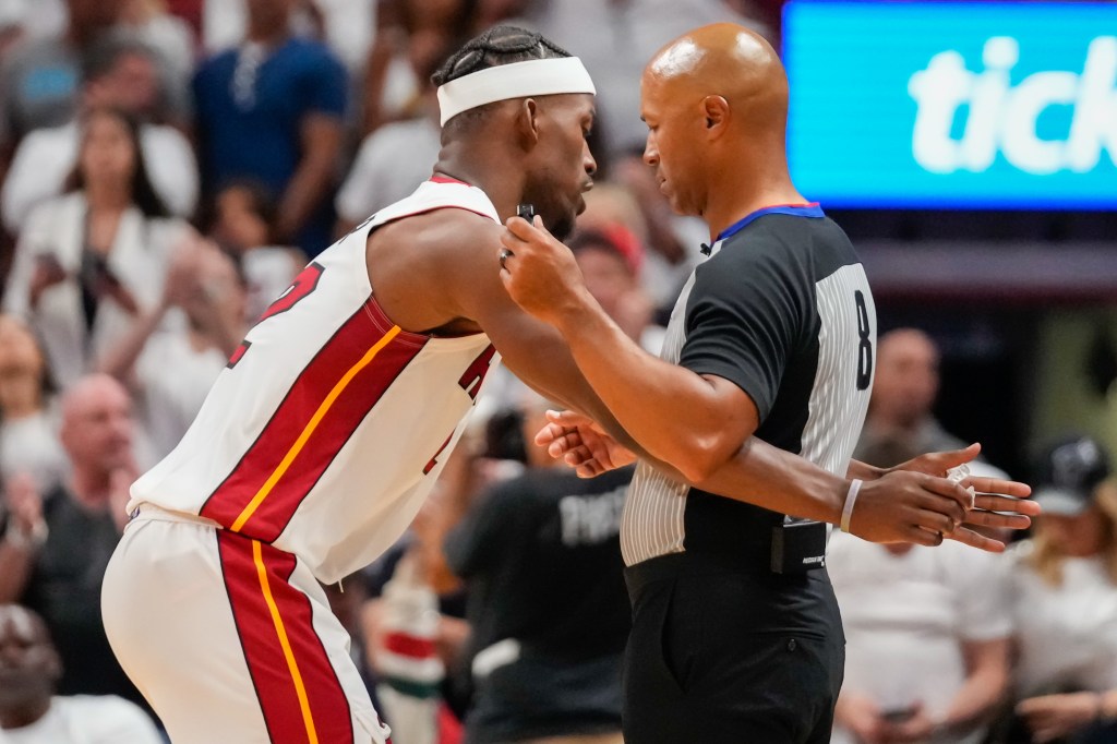 Who are the referees for Heat vs. Nuggets Game 1 in 2023 NBA Finals?