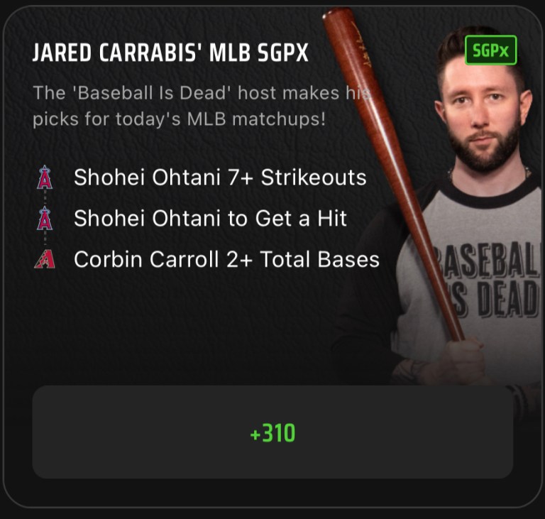 MLB SGPx Best Bets: Jared Carrabis’ MLB Same Game Parlay Extra Picks on DraftKings Sportsbook for July 4