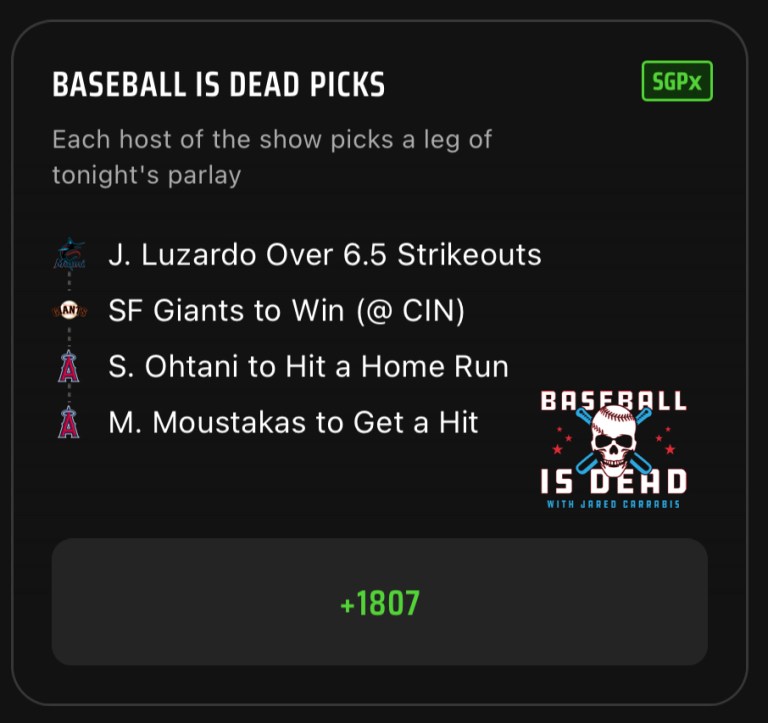 MLB SGPx Best Bets: Baseball is Dead MLB Same Game Parlay Extra Picks on DraftKings Sportsbook for July 17