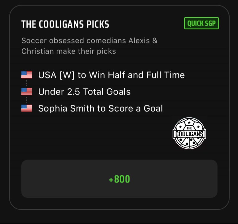 FIFA World Cup SGP Picks: Top USA Women’s Soccer Same Game Parlay Picks on DraftKings Sportsbook for August 1