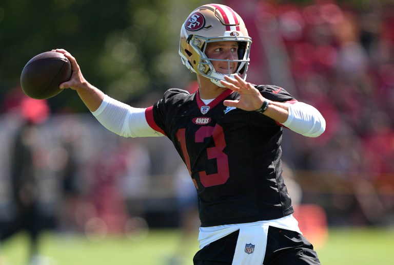 Who is the 49ers starting and backup quarterbacks for fantasy football in 2023?