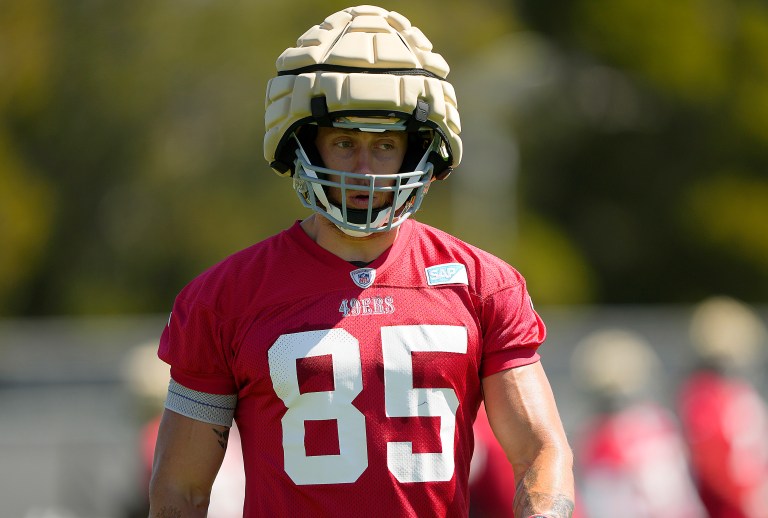 Report: 49ers TE George Kittle missing practice due to adductor strain