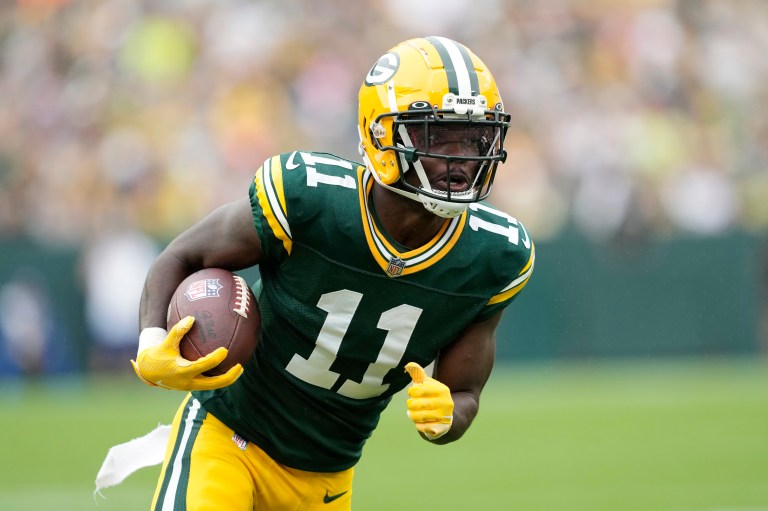 Packers WR Jayden Reed injures leg in fourth quarter