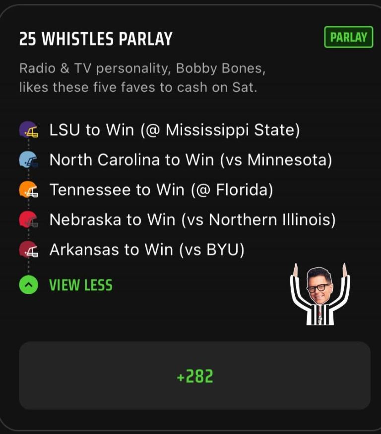 College Football Parlay Best Bets Today: Bobby Bones’ Saturday CFB Parlay Picks on DraftKings Sportsbook for Week 3