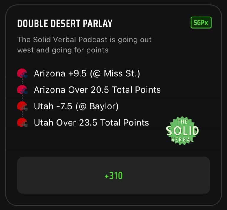 College Football SGPx Best Bets Today: The Solid Verbal Saturday CFB Same Game Parlay Extra Picks on DraftKings Sportsbook for Week 2
