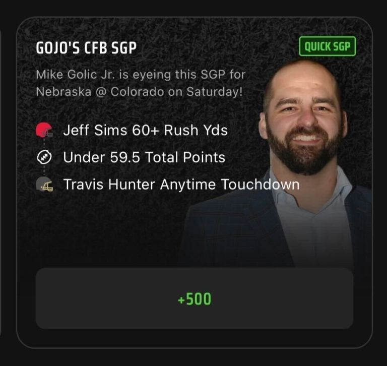 College Football SGP Best Bets Today: GoJo and Golic Saturday Same Game Parlay Picks on DraftKings Sportsbook for September 9