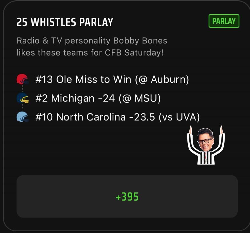 College Football Parlay Best Bets Today: Bobby Bones’ Saturday CFB Parlay Picks on DraftKings Sportsbook for Week 8