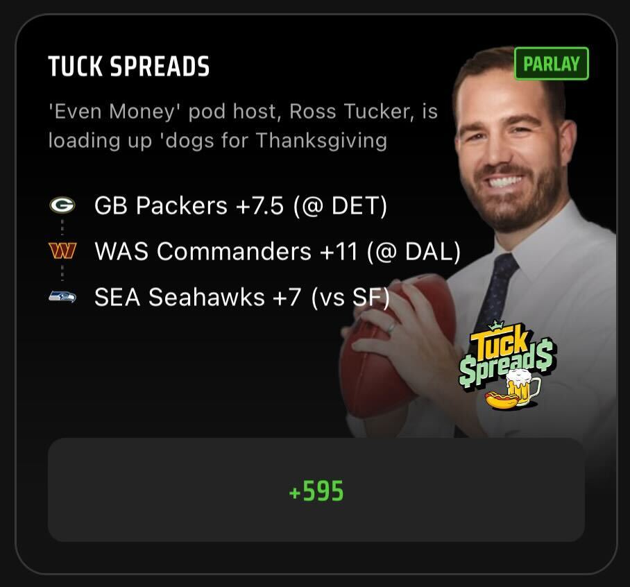 NFL Parlay Best Bets Today: Ross Tucker’s NFL Parlay Picks on DraftKings Sportsbook for Thanksgiving