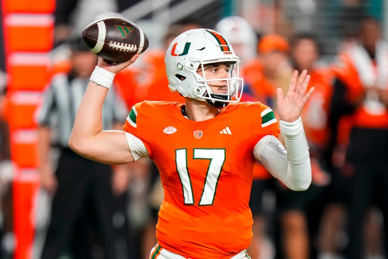 Emory Williams is the starting quarterback for Miami vs. Florida State over Tyler Van Dyke