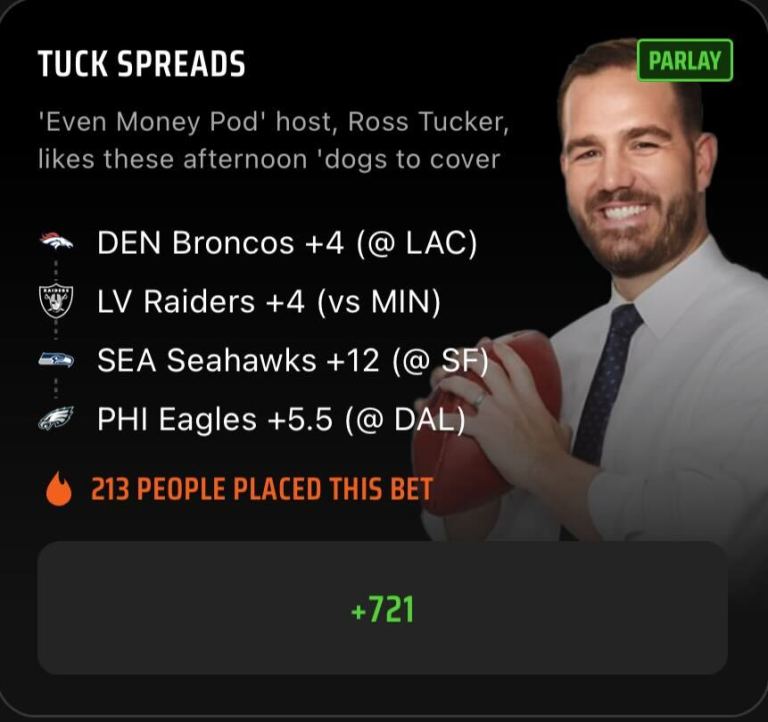 NFL Parlay Best Bets Today: Ross Tucker’s NFL Parlay Picks on DraftKings Sportsbook for Week 14