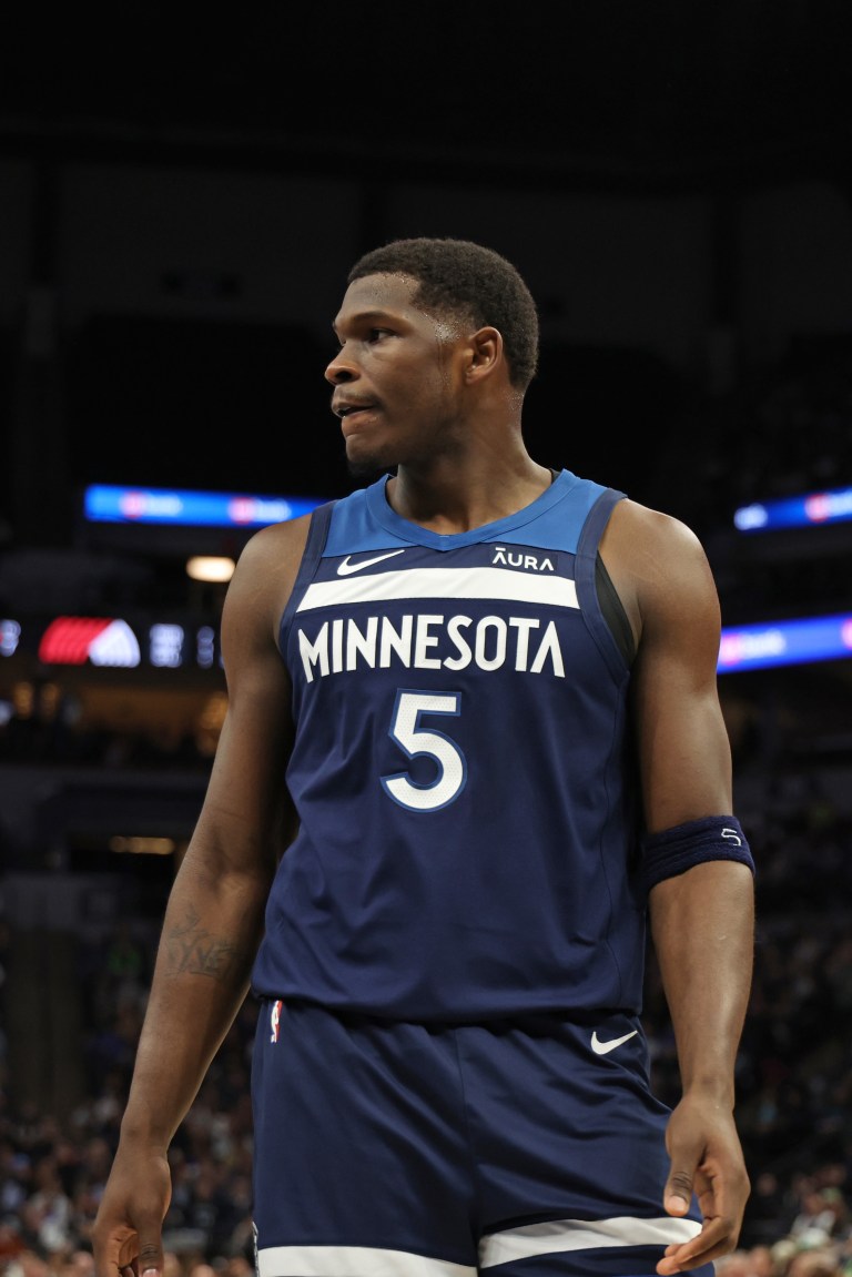Timberwolves SF Anthony Edwards playing through elbow injury Monday vs. Trail Blazers