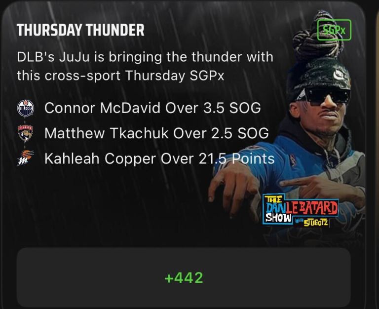 SGPx Best Bets Today: The Dan Le Batard Show Same Game Parlay Extra Picks on DraftKings Sportsbook for June 13