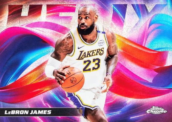 2025 Topps Chrome Basketball Helix Case Hit featuring LeBron James