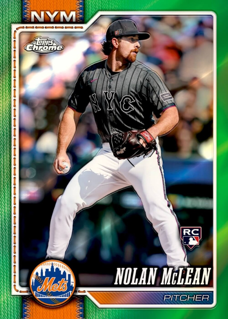 2026 Topps Chrome Baseball Nolan McLean rookie card preview