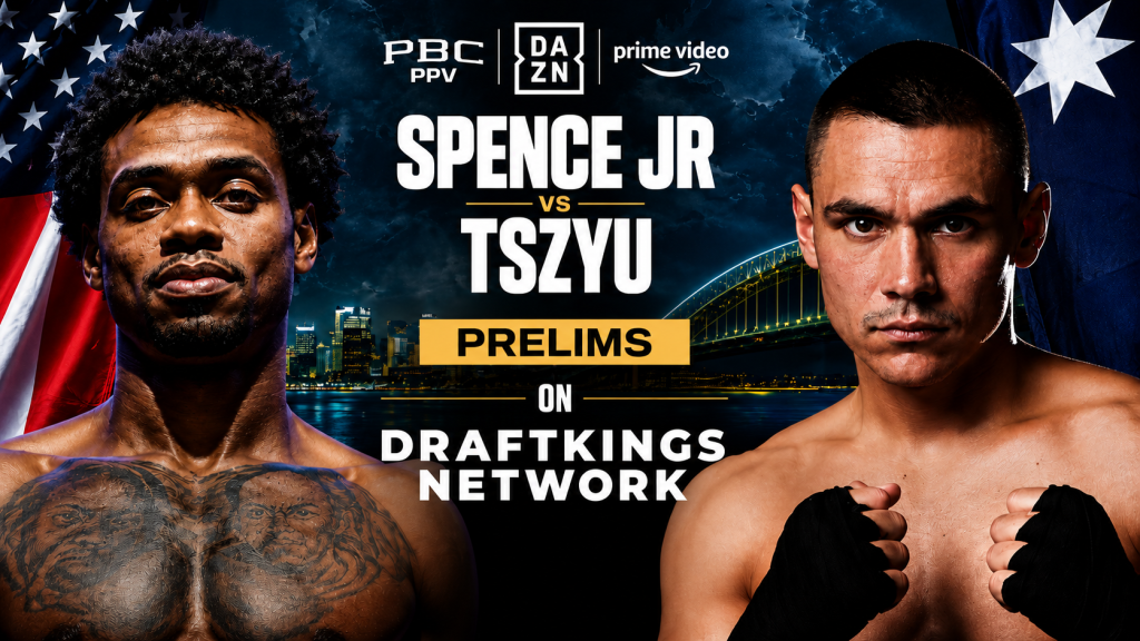 PREMIER BOXING CHAMPIONS is back on DraftKings Network ahead of Saturday’s massive Spence Jr vs. Tszyu fight card