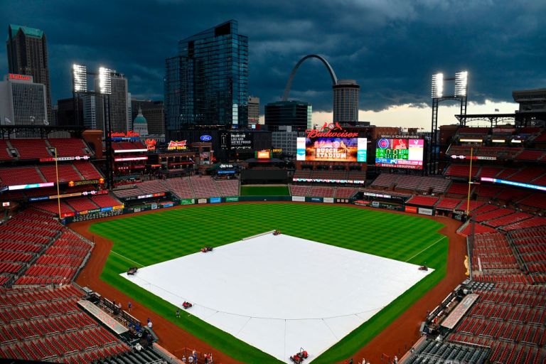Chicago Cubs vs. St. Louis Cardinals game delayed due to rain Monday 7/27/26