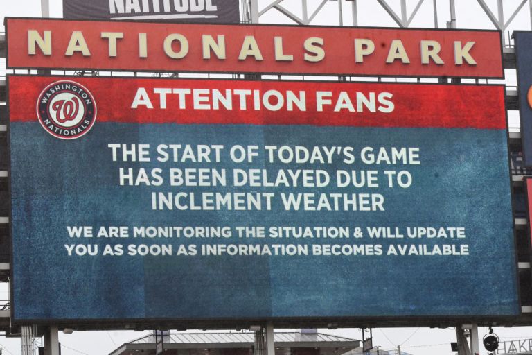 Toronto Blue Jays vs. Washington Nationals game delayed due to rain Tuesday 7/28/26
