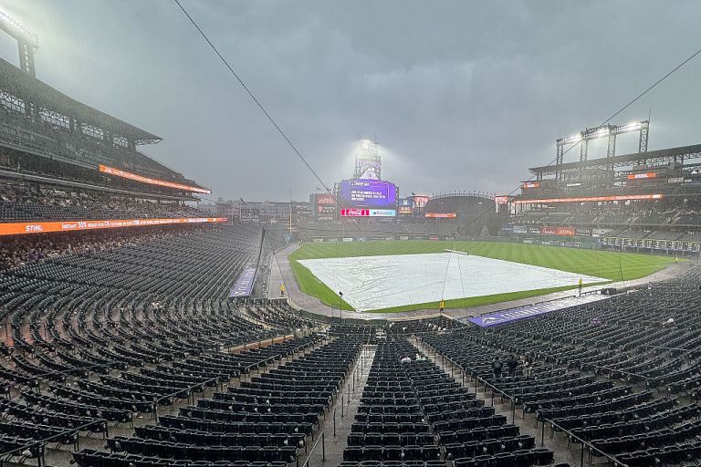 Kansas City Royals vs. Colorado Rockies game delayed due to rain Friday 7/31/26