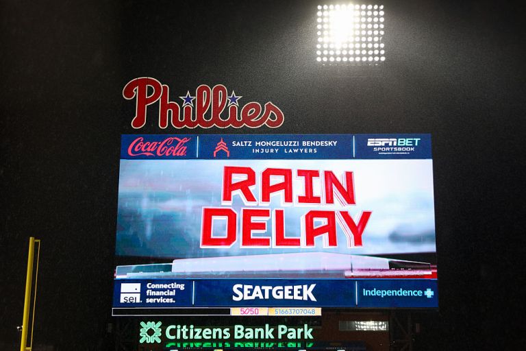 New York Mets vs. Philadelphia Phillies game delayed due to rain Saturday 7/18/26
