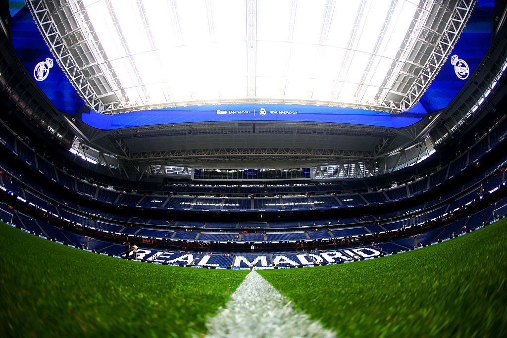 MADRID, SPAIN - JUNE 13: A general view inside the stadium prior to the Corazon Classic Match between Real Madrid Leyendas and Inter Legends at Santiago Bernabeu stadium on June 13, 2026 in Madrid, Spain. (Photo by Antonino Lagana - Inter/Inter via Getty Images)