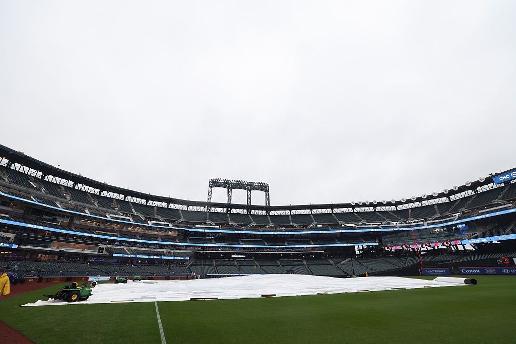 Marlins at Mets game delayed due to rain Thursday 7/30/26