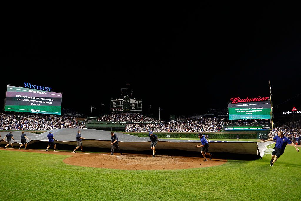 White Sox at Cubs game delayed due to rain Tuesday 8/18/26