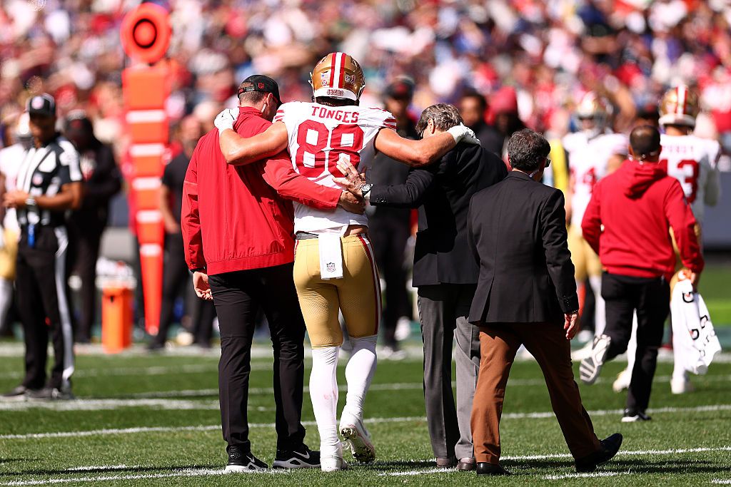 Will Jake Tonges bets be refunded after injury during 49ers vs. Rams NFL Week 1?