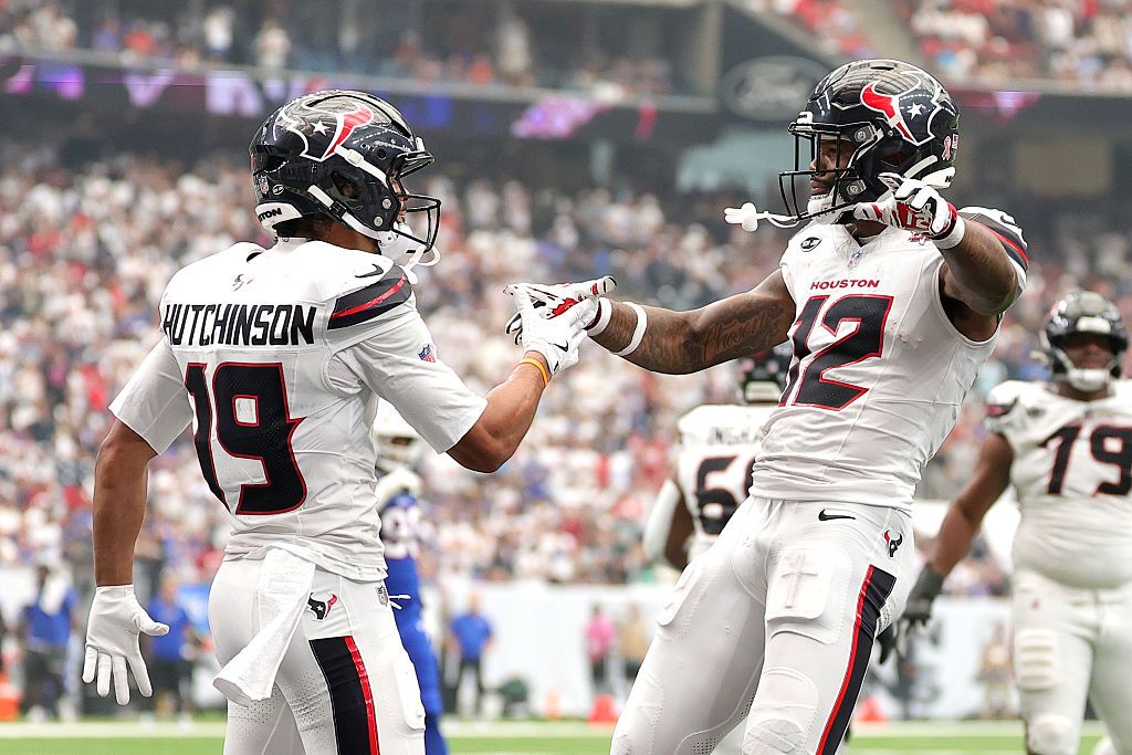 Is Kayshon Boutte or Xavier Hutchinson the must-start WR if Nico Collins is ruled out vs. the Bengals?