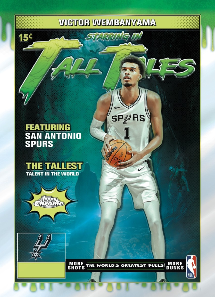 2025 Topps Chrome Basketball Insert "Tall Tales" featuring Victor Wembanyama