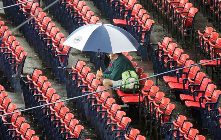 Phillies at Red Sox game delayed due to rain Thursday 5/14/26