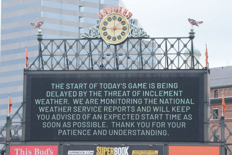 Chicago Cubs vs. Baltimore Orioles game delayed due to rain Tuesday 7/7/26
