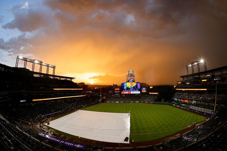 San Francisco Giants vs. Colorado Rockies game delayed due to rain Saturday 7/4/26