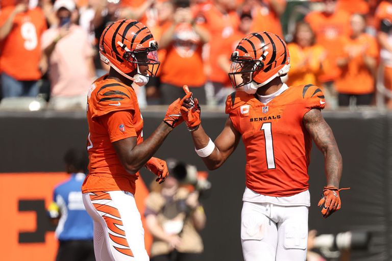 Evaluating the fantasy football outlooks of Ja’Marr Chase, Tee Higgins, and Chase Brown without Joe Burrow