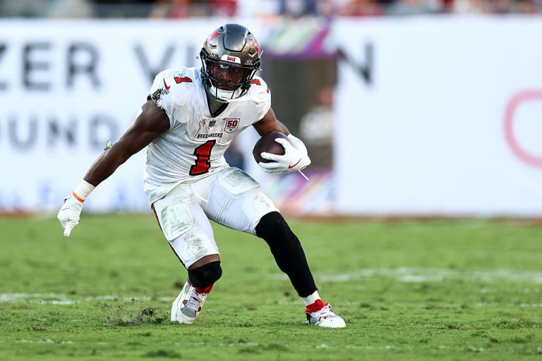 Rachaad White best prop bets for Buccaneers at Lions on Monday 10/20/25