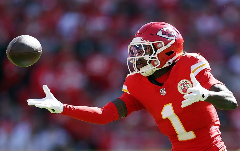 Best Xavier Worthy prop bets for Chiefs vs. Commanders on Monday Night Football Week 8