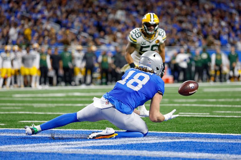 Does Isaac TeSlaa have FLEX value in Week 14 vs. Cowboys with Amon-Ra St. Brown hurt?