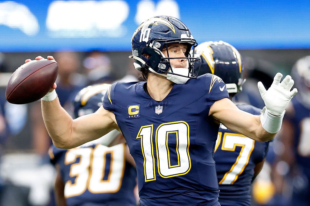 Justin Herbert Best Prop Bets for Chargers at Eagles on Monday 12/8/25