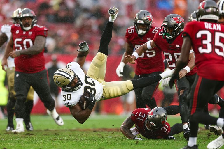 If Devin Neal is injured, is Audric Estime or Evan Hull the Saints’ RB1 in Week 16?