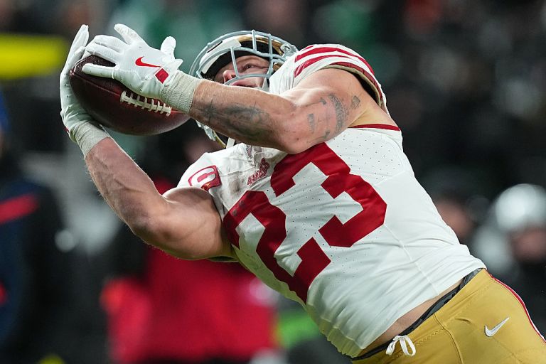 Best Christian McCaffrey prop bet for 49ers vs. Seahawks on Divisional Round Saturday 1/17/26
