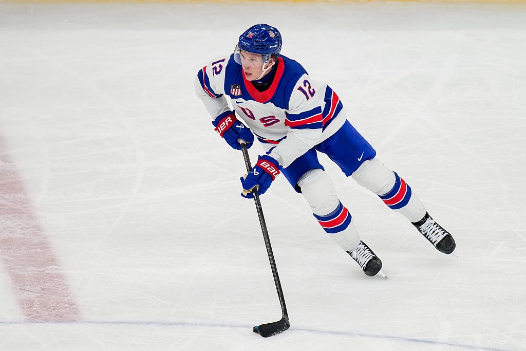 Who will score the first goal in USA vs. Canada hockey gold medal game?