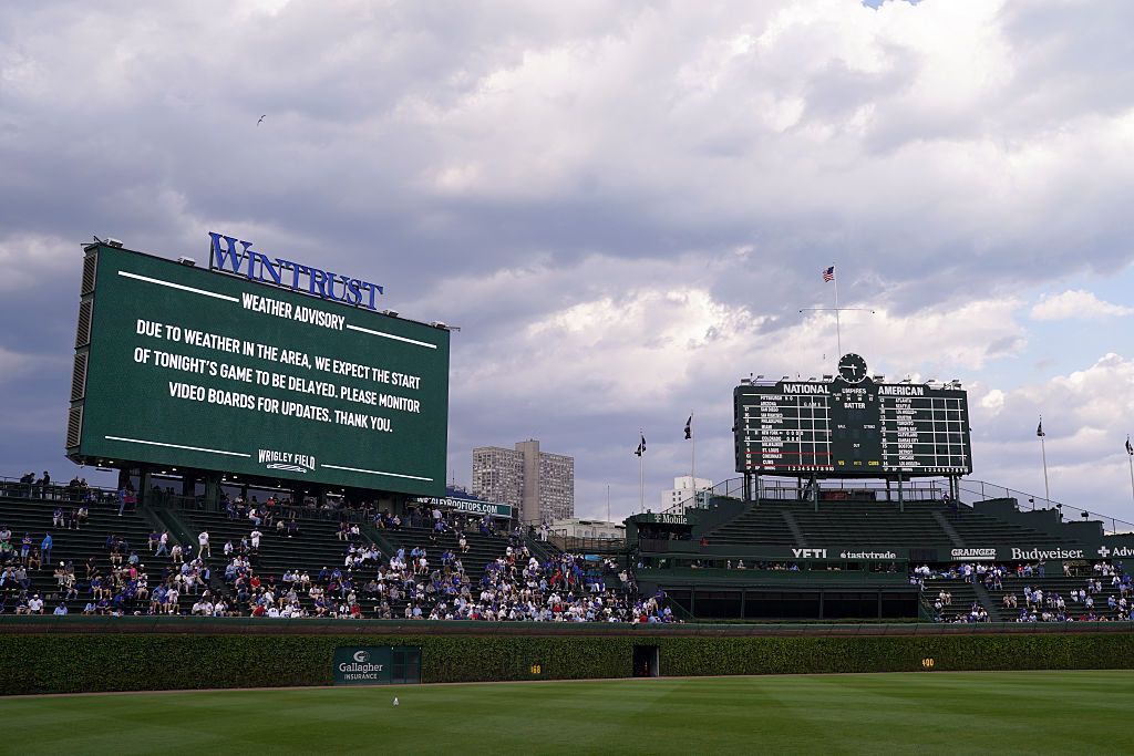 Chicago Cubs vs. St. Louis Cardinals game delayed due to rain Saturday 7/4/26
