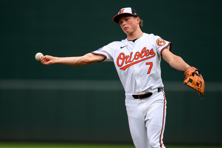 Jackson Holliday hits first career home run in grand fashion