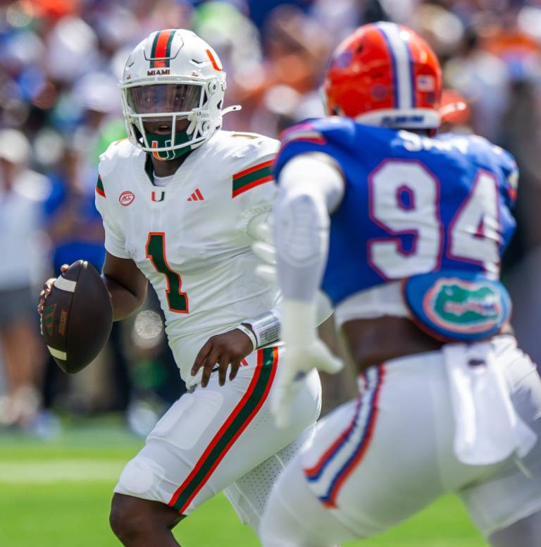 Miami Routs Florida in Season-Opening, Cross-State Rivalry Game