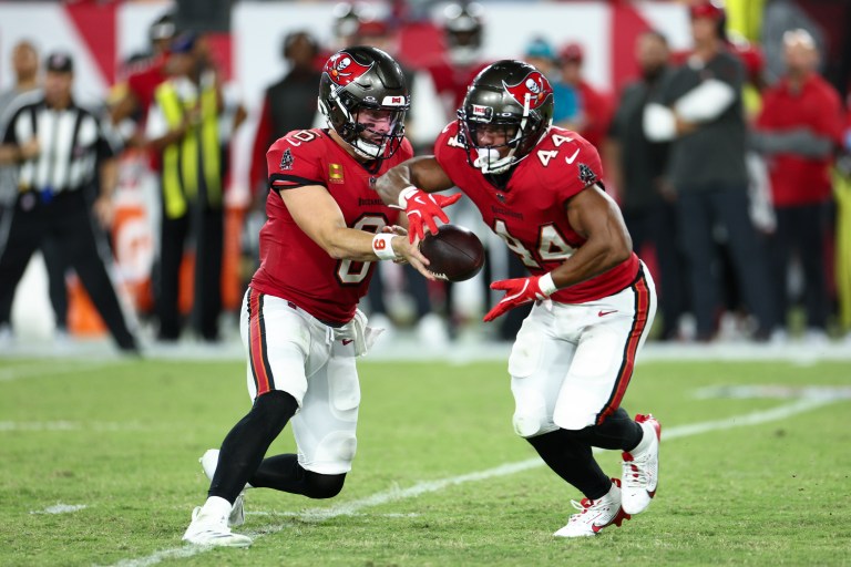 What is the value of Rachaad White and Sean Tucker if Bucky Irving sits in Week 8?