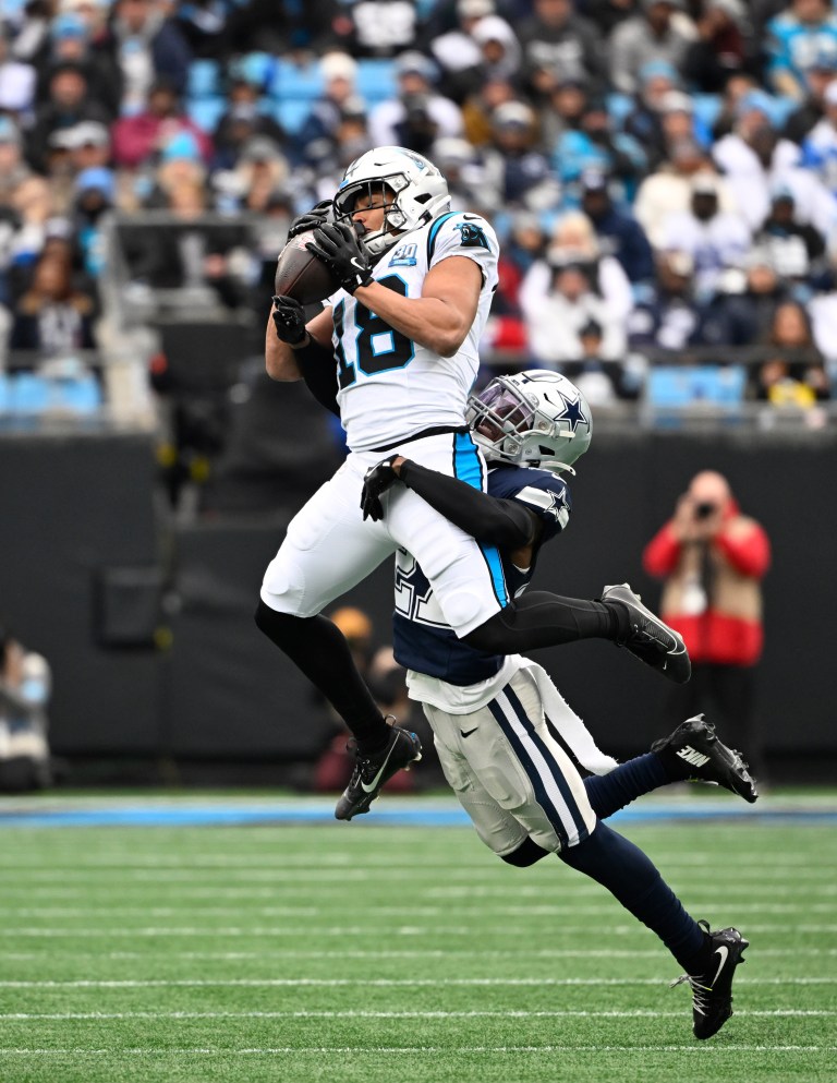 Is Jalen Coker an elite DFS value option in Week 16 if Xavier Legette sits?