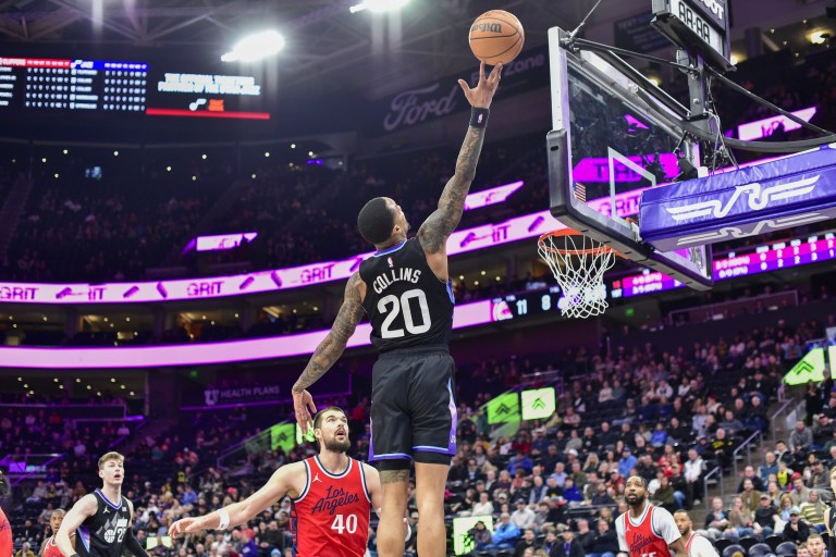 How does the John Collins trade affect the Clippers’ projected win total, odds to win the championship?