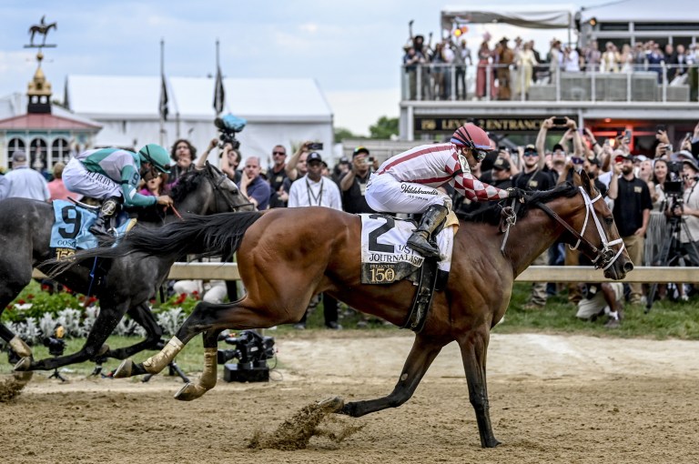 Watch the full race video of Journalism’s win in 2025 Preakness Stakes