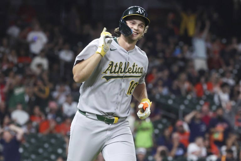 WATCH: Athletics 1B Nick Kurtz makes history Friday night vs. the Astros