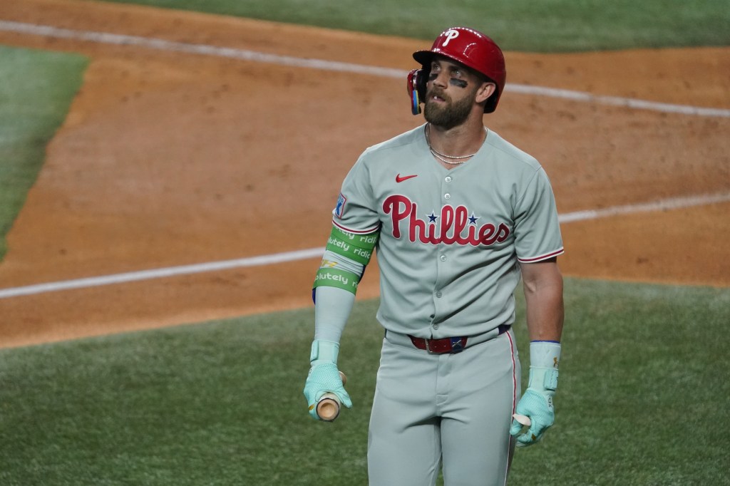 What happened to Bryce Harper? Live injury updates for Rockies vs. Phillies on 5/9/26